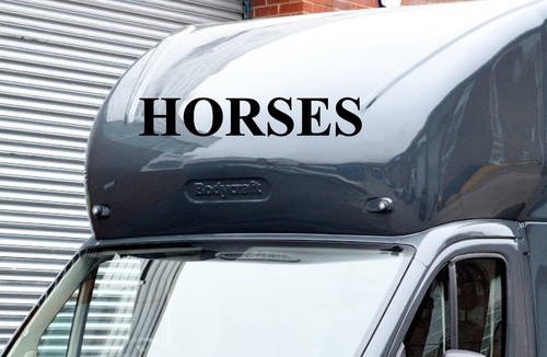Horse box lettering vinyl - box,