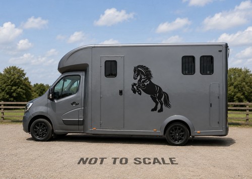 Horse prancing box vinyl - prancing, decal