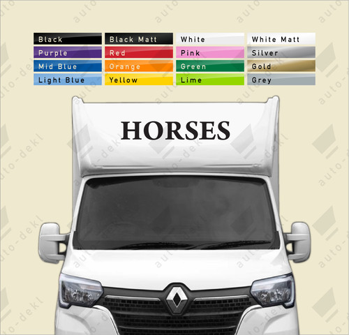 Horse box lettering vinyl - box,